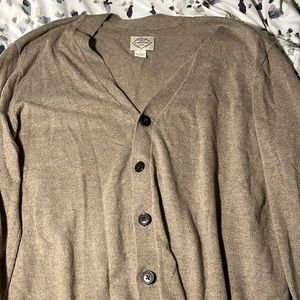 st. john’s bay men’s. cream cardigan